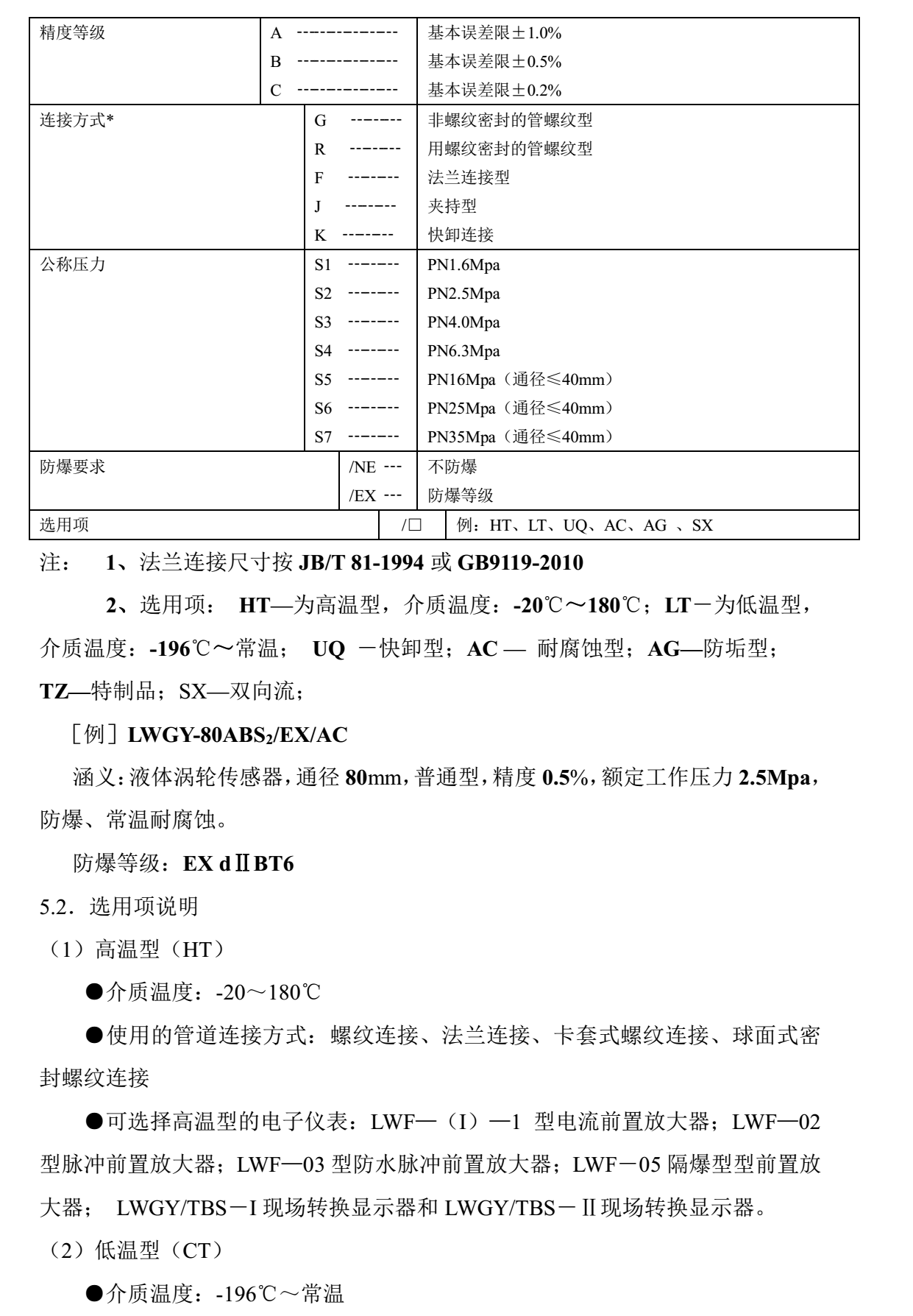 乙酸乙酯用流量計(jì)選型說明2